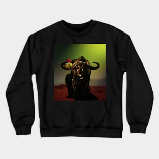 Buffalo with farm house Crewneck Sweatshirt